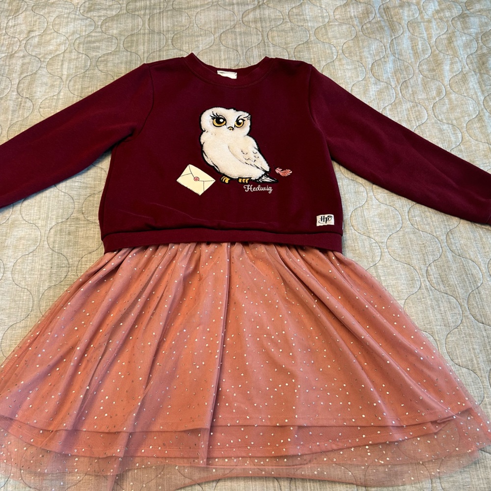Harry Potter x H&M Hedwig sweatshirt dress - size 6x-7.